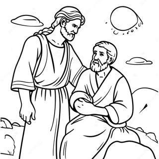 Abraham and Isaac Coloring Page | Abraham and Isaac 塗色頁