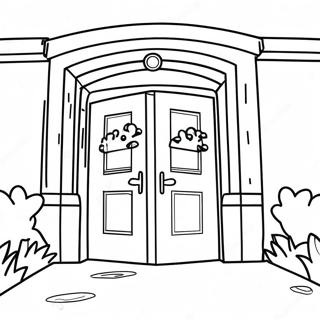 Roblox Doors Rush Adventure Coloring Page | Roblox Doors Rush 塗色頁