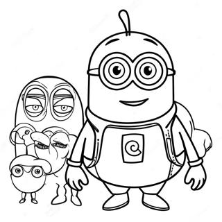 Minions with Gru Coloring Page | Gru 塗色頁