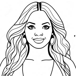 Beyonce Coloring Page | Beyonce 塗色頁