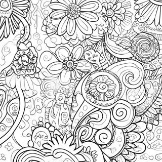 Vibrant Pop Art Patterns Coloring Page | Pop Art 塗色頁
