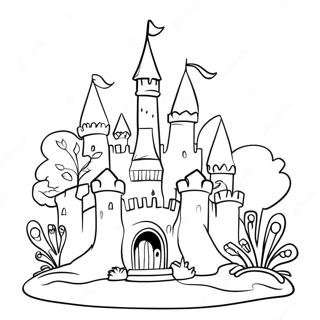 Magical Princess Castle Coloring Page | Princess Castle 塗色頁
