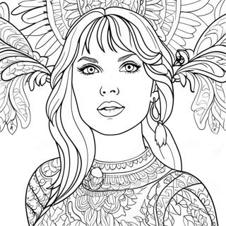 Taylor Swift Folklore Coloring Page | Taylor Swift Folklore 塗色頁