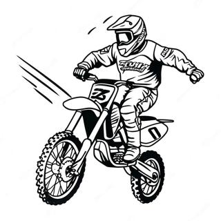 Extreme Supercross Dirt Bike Jumping Coloring Page | Supercross Dirt Bike 塗色頁