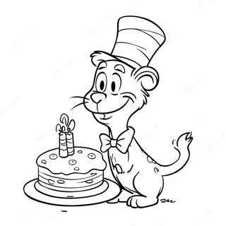 Happy Birthday Dr Seuss Coloring Page | Happy Birthday Dr Seuss 塗色頁