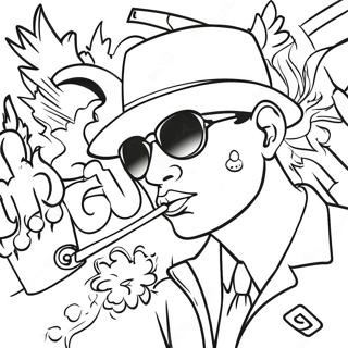 Gangster Graffiti Coloring Page | Gangster Graffiti 塗色頁