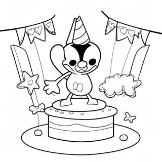 Mickey Mouse Birthday Celebration Coloring Page | Mickey Mouse Birthday 塗色頁