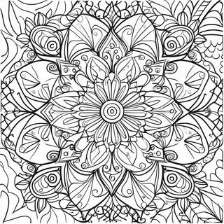 Kaleidoscope Patterns Coloring Page