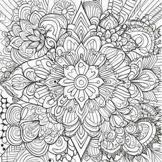 Intricate Kaleidoscope Design Coloring Page