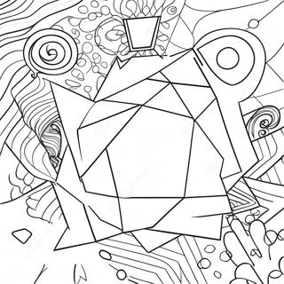 Fun Geometry Shapes Coloring Page