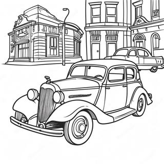 Vintage Classic Car Coloring Page | Classic Car 塗色頁
