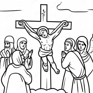Good Friday Religious Coloring Page | Good Friday 塗色頁