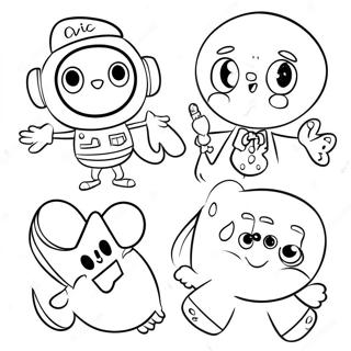 CVC Words with Fun Characters Coloring Page | CVC 塗色頁