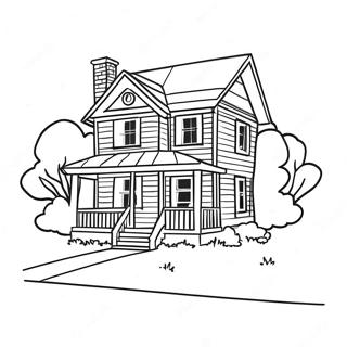 House Coloring Page