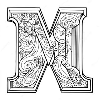 Letter M Coloring Page