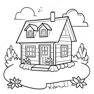 Cozy Cottage Coloring Page