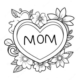 I Love Mom Coloring Page
