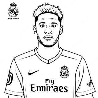 Neymar Soccer Star Coloring Page | Neymar 塗色頁