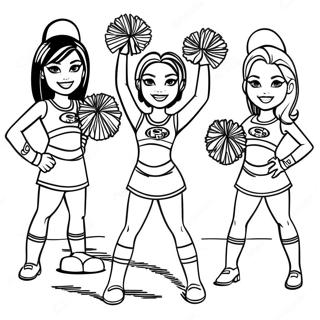 49ers Cheerleaders Coloring Page