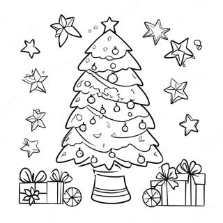 Festive Christmas Tree from Different Cultures Coloring Page | Christmas Around the World 塗色頁