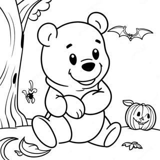 Winnie the Pooh Halloween Coloring Page | Winnie the Pooh Halloween 塗色頁
