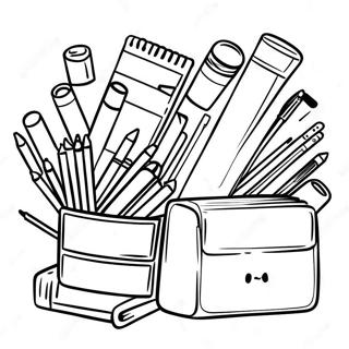 K-12 School Supplies Coloring Page | K-12 塗色頁