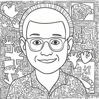 Keith Haring Coloring Page | Keith Haring 塗色頁