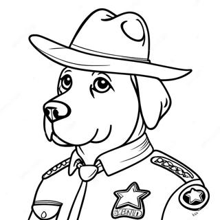 Sheriff Labrador Coloring Page | Sheriff Labrador 塗色頁