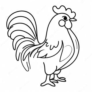 Rooster Coloring Page | Rooster 塗色頁