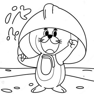 Sandy Cheeks Coloring Page | Sandy Cheeks 塗色頁