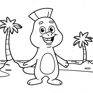 Adventurous Sandy Cheeks Coloring Page | Sandy Cheeks 塗色頁