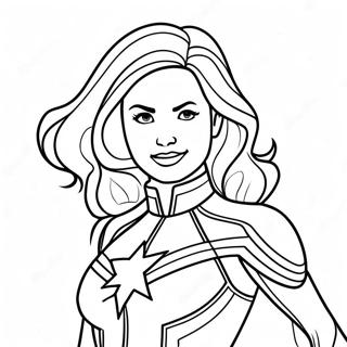 Captain Marvel Coloring Page | Captain Marvel 塗色頁