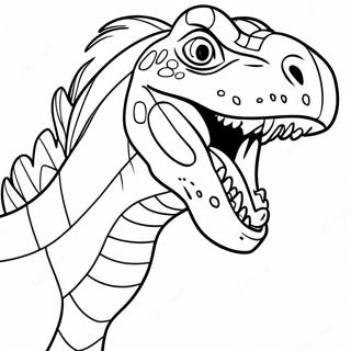 Fierce Indoraptor Roaring Coloring Page | Indoraptor 塗色頁