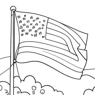 Patriotic Flag Coloring Page | Patriotic 塗色頁