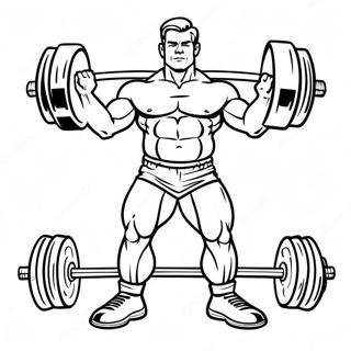 Strong Man Lifting Weights Coloring Page | Men 塗色頁