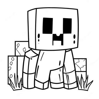 Minecraft Creeper Coloring Page | Minecraft Animal 塗色頁