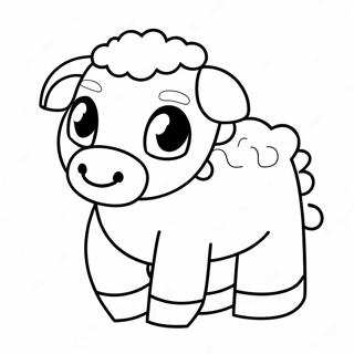 Minecraft Cute Sheep Coloring Page | Minecraft Animal 塗色頁