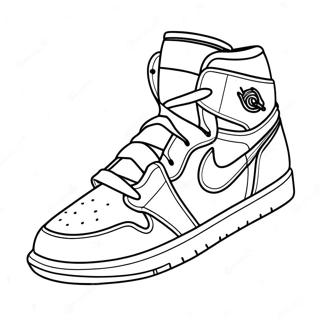 Jordan 1 Sneaker Coloring Page | Jordan 1 塗色頁