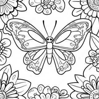 Colorful Butterfly Moth Coloring Page | Moth 塗色頁