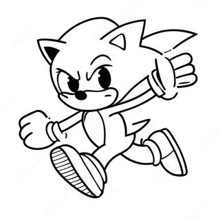 Sonic the Hedgehog Running Fast Coloring Page | Sonic X 塗色頁