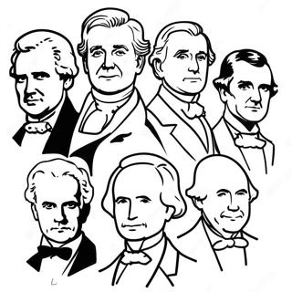 Famous US Presidents Coloring Page | US History 塗色頁