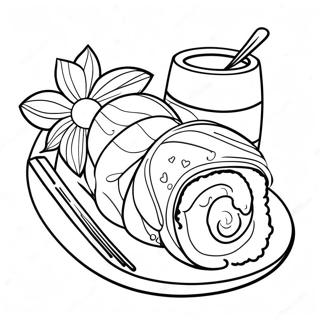Sushi Coloring Page | Sushi 塗色頁