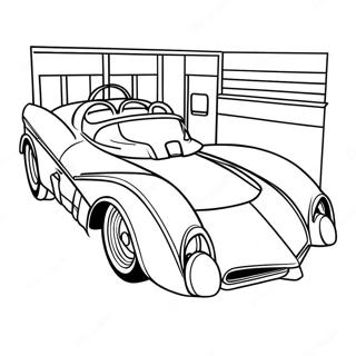Batmobile Classic Design Coloring Page