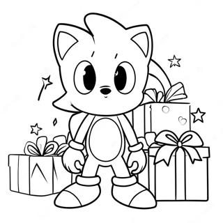 Christmas Sonic Coloring Page | Christmas Sonic 塗色頁
