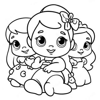 Adorable Baby Disney Princesses Coloring Page | Baby Cute Disney 塗色頁