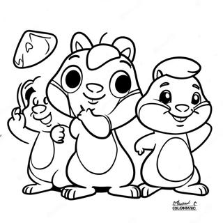 Alvin and the Chipmunks Coloring Page | Alvin and the Chipmunks 塗色頁