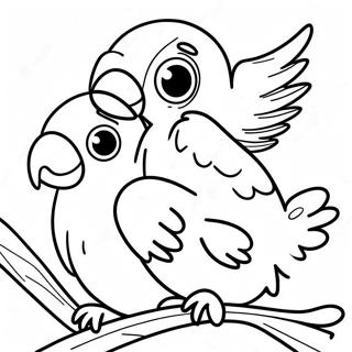 Colorful Rio Parrots Coloring Page | Rio 塗色頁
