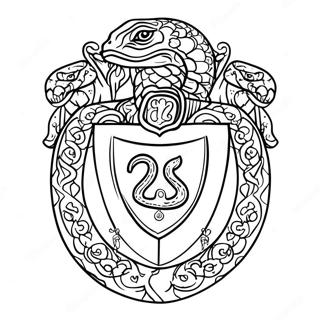 Slytherin Snake Emblem Coloring Page