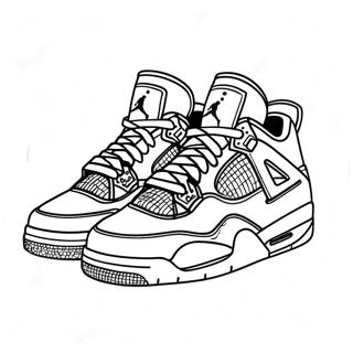 Jordan 4 Sneaker Coloring Page | Jordan 4 Sneaker 塗色頁