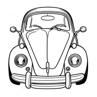 Classic Volkswagen Beetle Coloring Page | Volkswagen 塗色頁